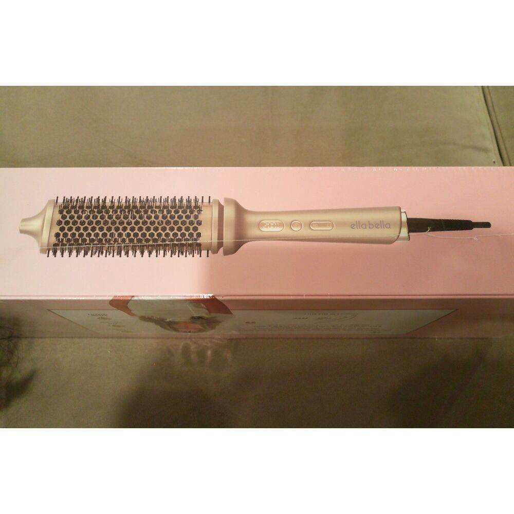 Heated Round Thermal Brush 1.5" Infrared Ionic Volumizer Curler - Champagne
